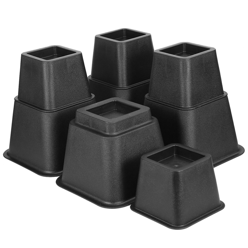 8Pcs Bedding Furniture Risers Adjustable Bed Sofa Chair Riser Stackable Lifter