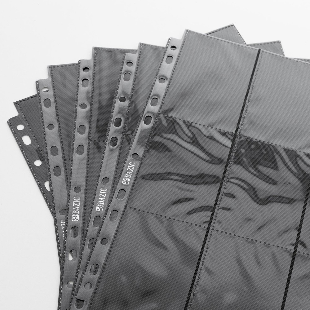 BAZIC Side Loading 9-Pockets Double Sided Trading Card Holders (5/Pack), 24-pack