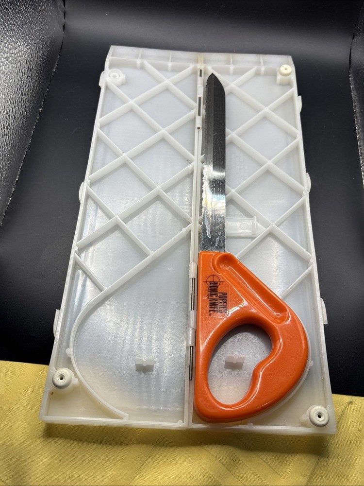 Vintage Popeil's Bionic Knife 8" Blade Cutting Board Case Set