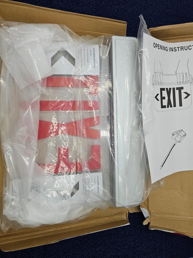 (QTY 2) Utilitech 0253801 Exit Sign LED Edge Lettering Universal Mounting