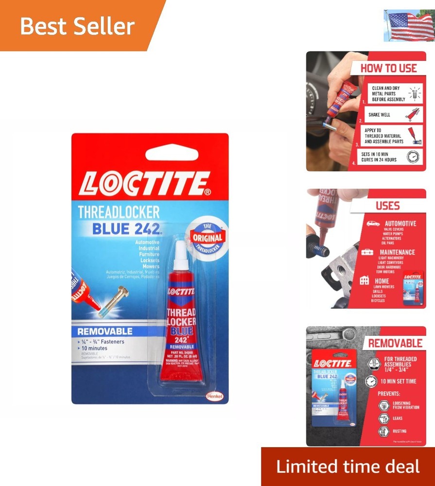Secure & Protect Fasteners with Loctite Blue 242 - 6ml Removable Threadlocker