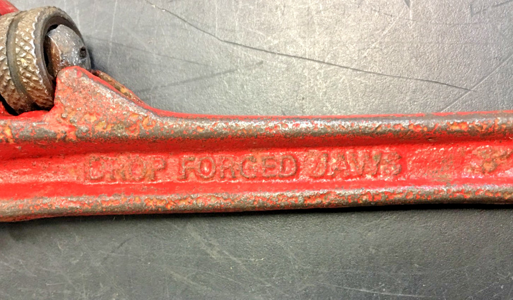 Heavy Duty Adjustable 8" Pipe Wrench Hand Tool Drop Forged