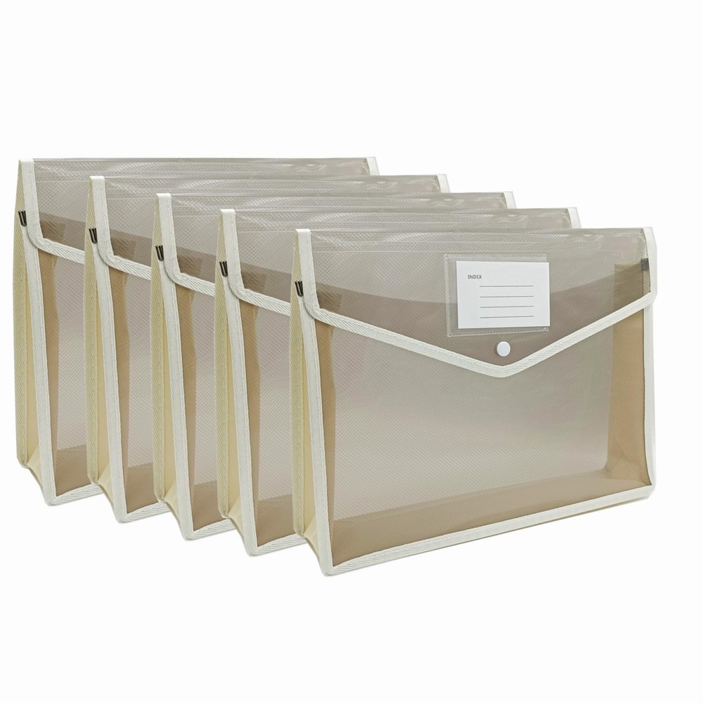 Plastic File Folders Envelope - Expanding File Wallet Organizer Documents Fol...