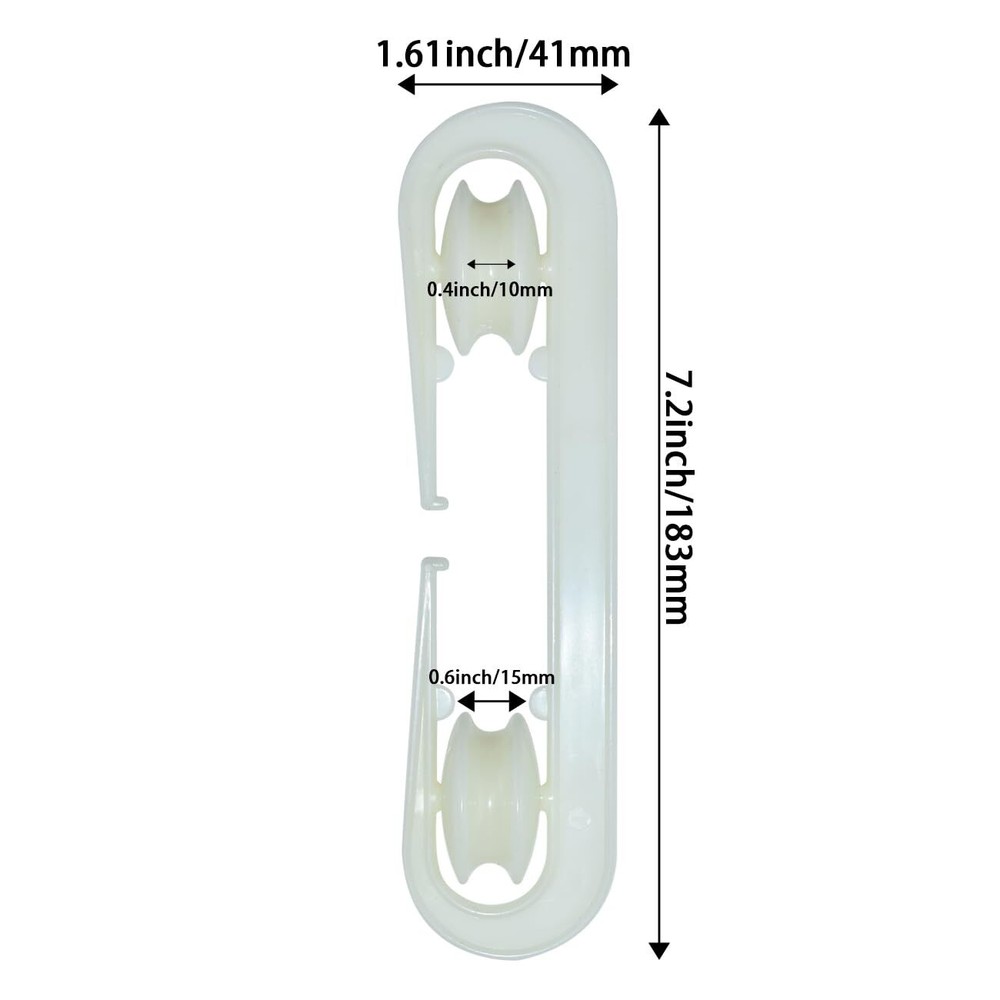 2 Pack Clothesline Spreader Pulley Rope Wire Separation for Long Clothes Line