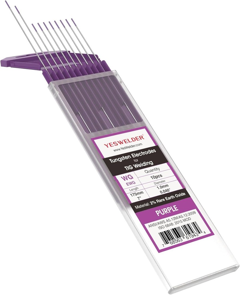 TIG Weld Tungsten Electrode .040"x 7" 10-pk, NonRadioactive Comparable to E3 ...