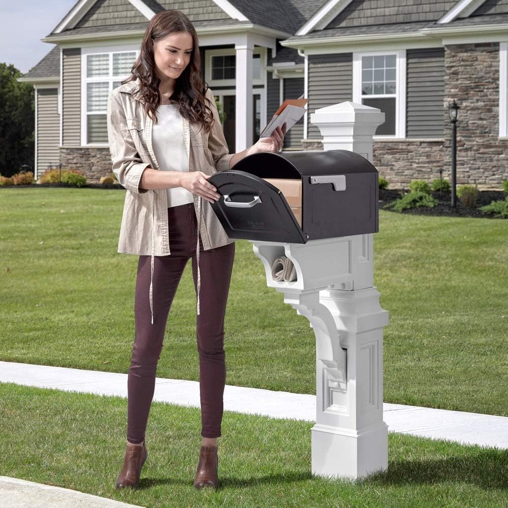 Step2 Atherton Mailbox Post, Mailbox Not Included, Classic White