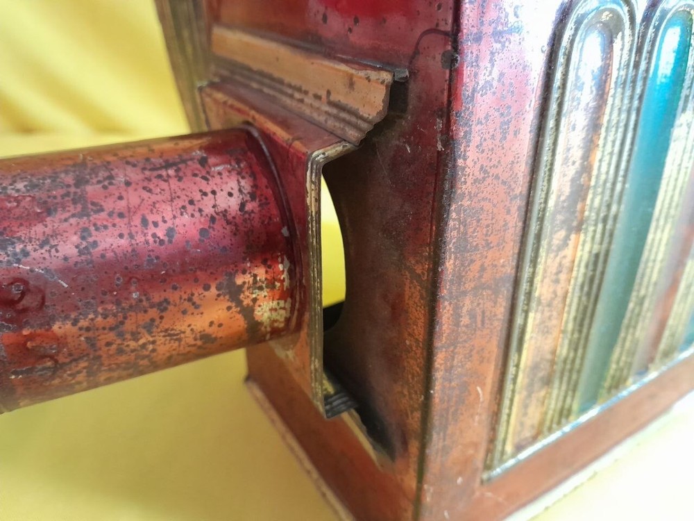 1885 RARE ANTIQUE MAGIC LANTERN PROJECTOR MEDAILLON LAPIERRE POLYCHROME 14”