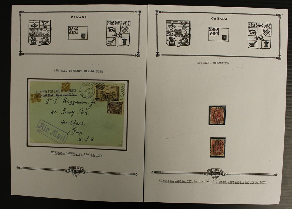 MONTREAL DUPLEX LETTER CANCEL COLLECTION