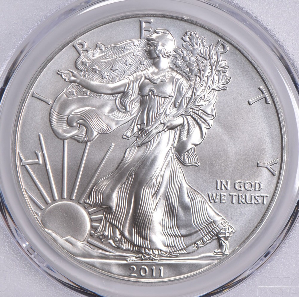 SP70 2011-W BURNISHED SILVER EAGLE PCGS Blue Label
