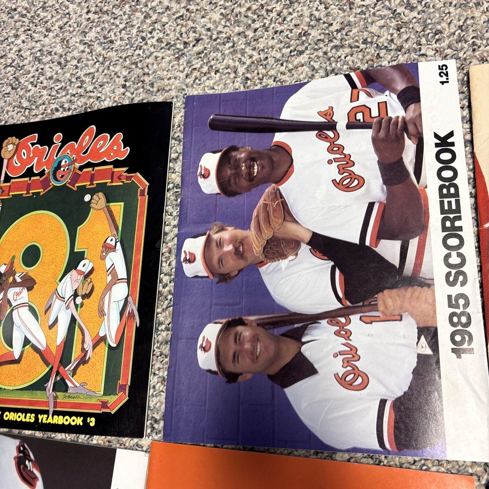 baltimore orioles 1979-1986 Program & Yearbook Lot