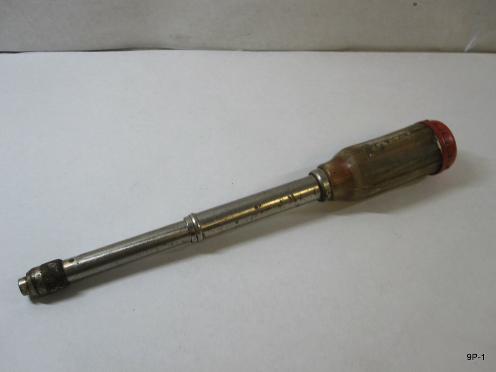 Assortment of 10 Vintage Push Drills & Various Bits