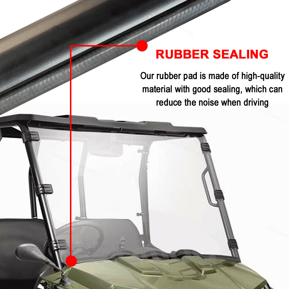 Fit 2010 2011-2014 Polaris Ranger 400 / Ranger EV Clear Front Full Windshield