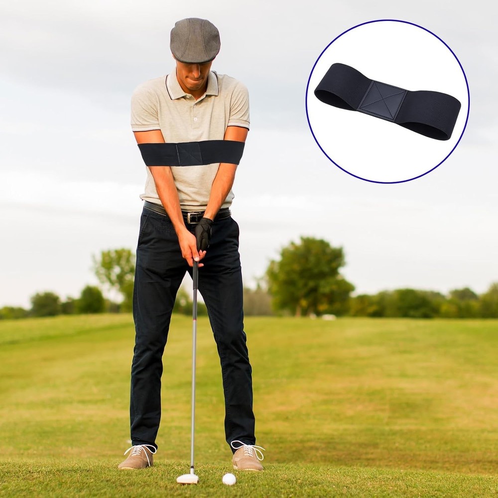 Portable 2PCS Golf Swing Training Aids - Elastic Bands for Improving Technique