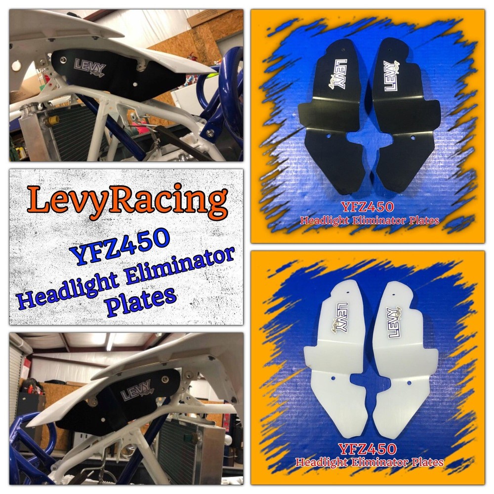 LevyRacing Headlight Eliminator Plates (WHITE)