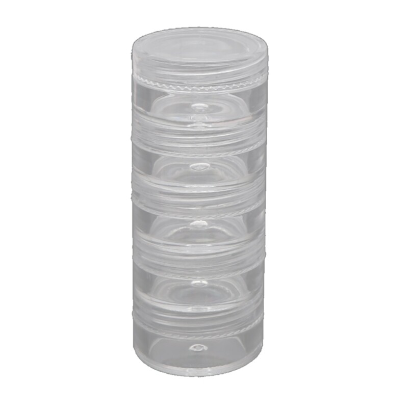 Plastic Container 5 Layer Joint Stackable Round Box Accessories Box