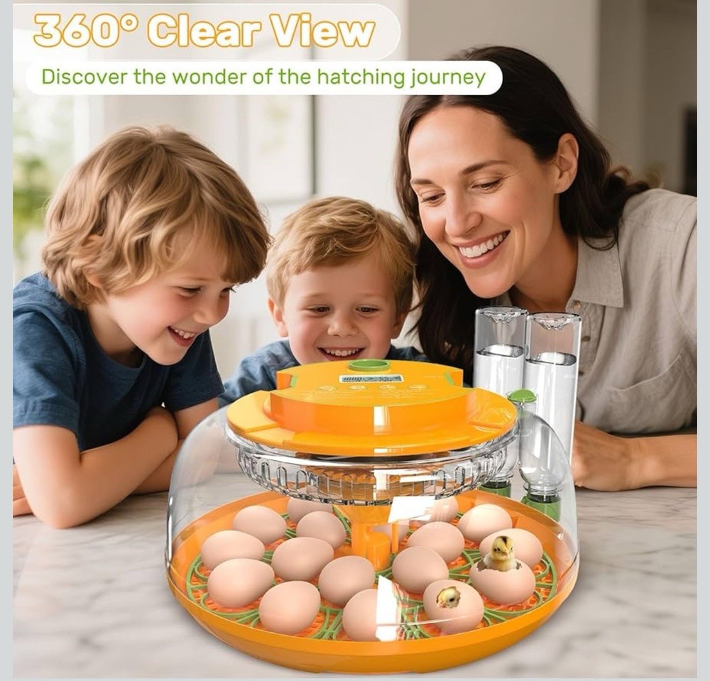 18 Egg Incubators for Hatching Eggs, Automatic Turning And Humidity Control