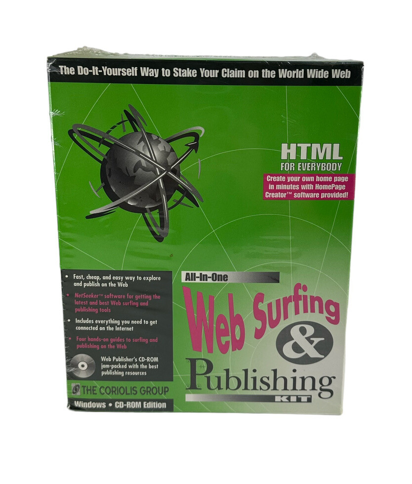 The Coriolis Group All In One Web Surfing & Publishing Kit Sealed!