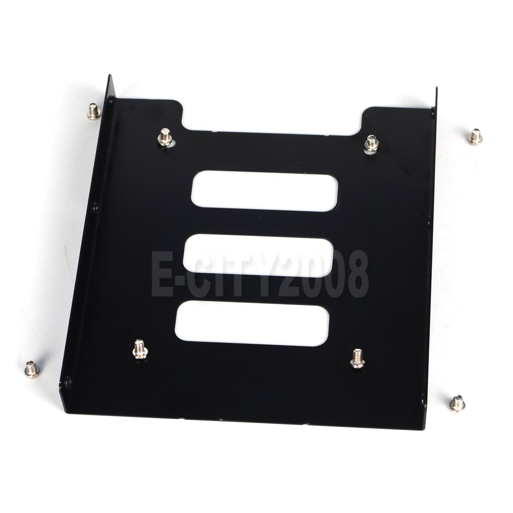 2pcs 2.5 to 3.5 Inch HDD SSD Mounting Kit Adapter Bracket SATA Data Power Cable