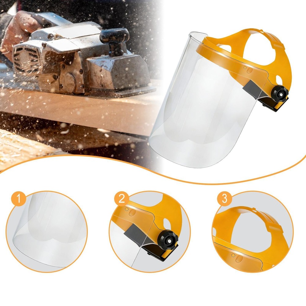 Face Shield Multifunctional Adjustable Headgear Dustproof Impact Resistant Visor