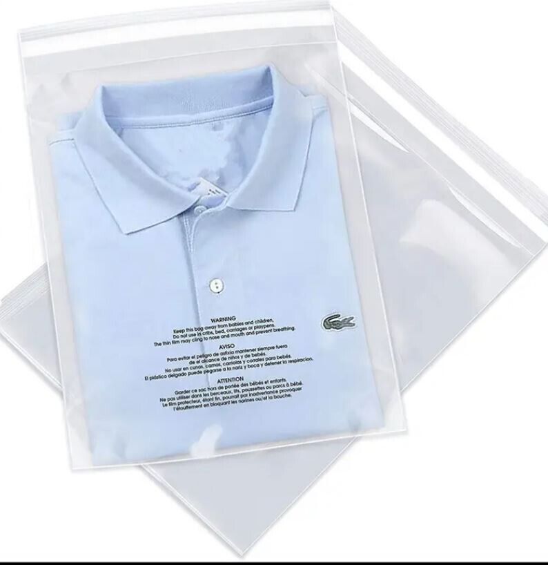 Poly Bags Suffocation Warning Clear Merchandise 1.5 mil For Amazon