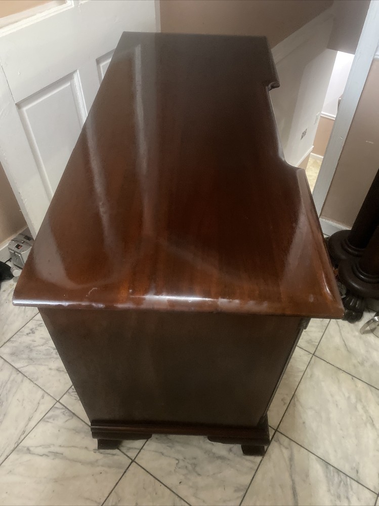 Very Nice Kling Antique Solid Mahogany Kneehole Writing Desk