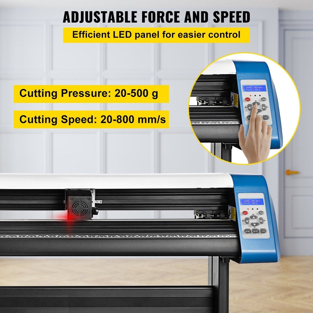 53in Robust Vinyl Plotter with Knurled Aluminum Feed Rods