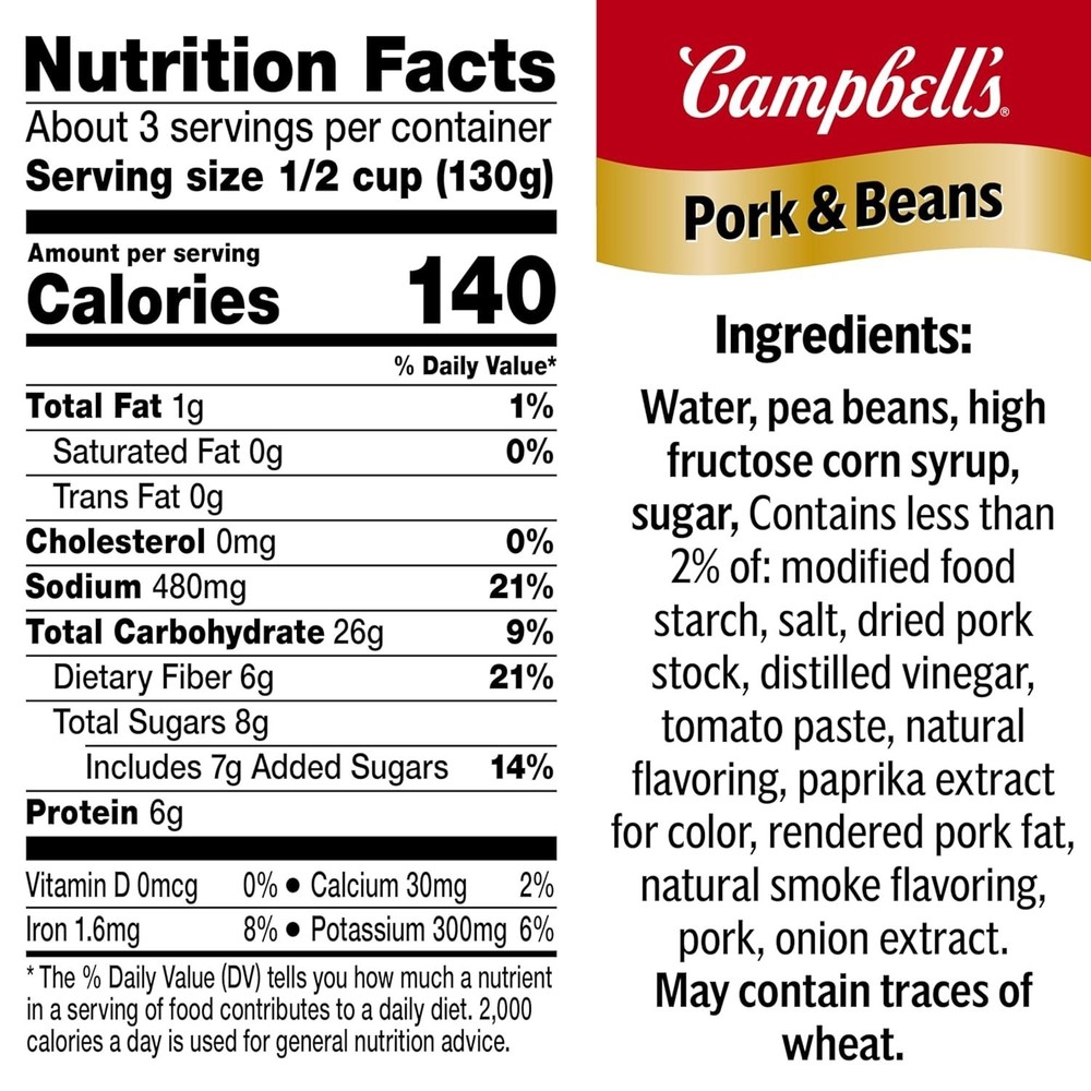 Bulk 14.8oz Pork and Beans, 24 Pack