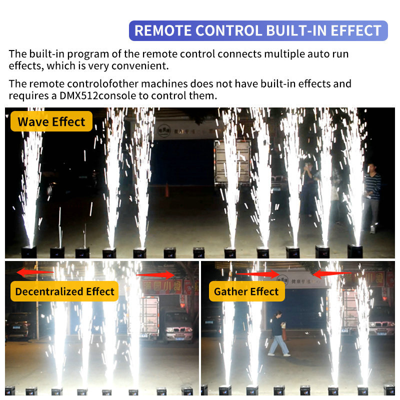750W Cold Spark Machine Firework Machine DMX DJ Wedding Stage Effect Machine
