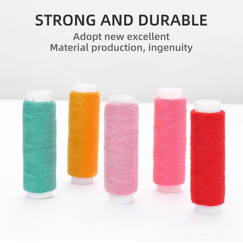 39 Colors Mixed Polyester Spool Sewing Thread Kit Storage box 109 Yards/roll