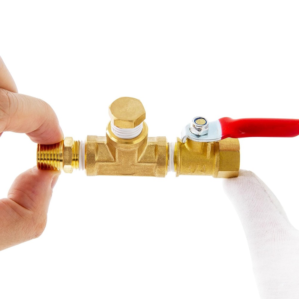 ChillWaves Brass Pipe Fitting, Outer Hex Head Socket Plug 1/4" NPT, Gold