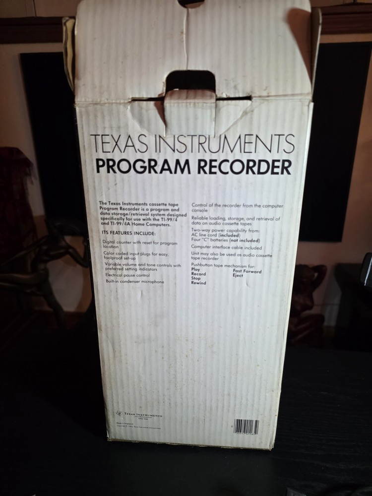 VINTAGE TEXAS INSTRUMENTS PROGRAM RECORDER CASSETTE PLAYER / RECORDER PHP2700