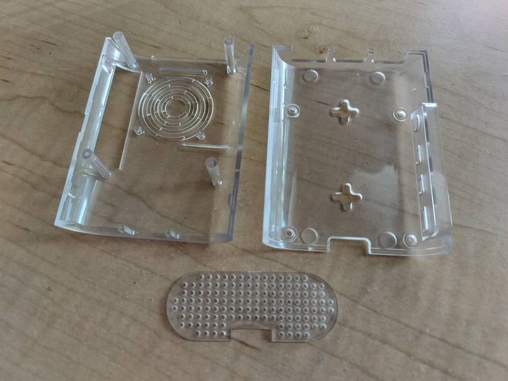 New Raspberry Pi 4 Transparent Case with Fan and Hardware