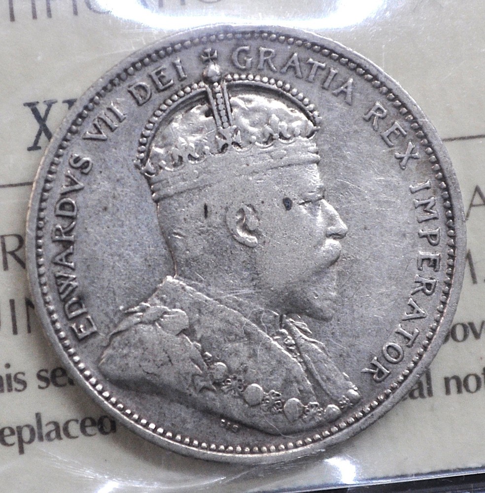1905 Canada 25 cents ICCS graded VF-30