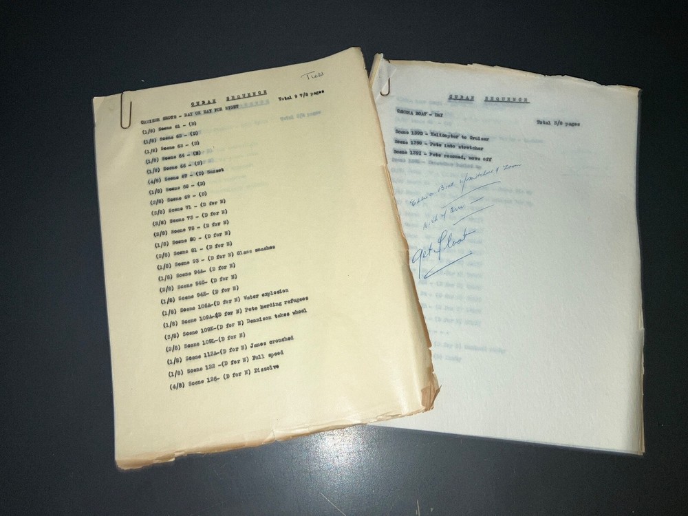 ESCAPE FROM HELL ISLAND (1963) Cinematographer-signed Early Title Script + COA!