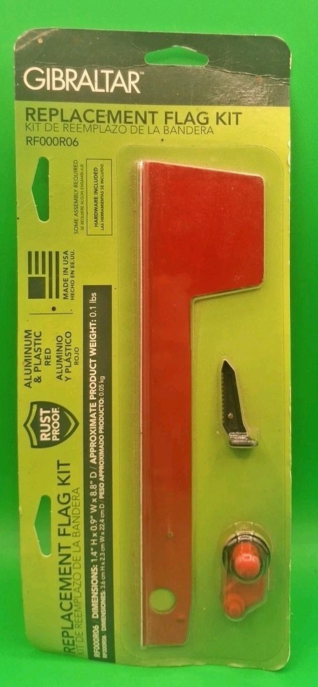 ALUMINUM FLAG REPLACEMENT KIT Fits most curbside mailboxes - Will Not Rust