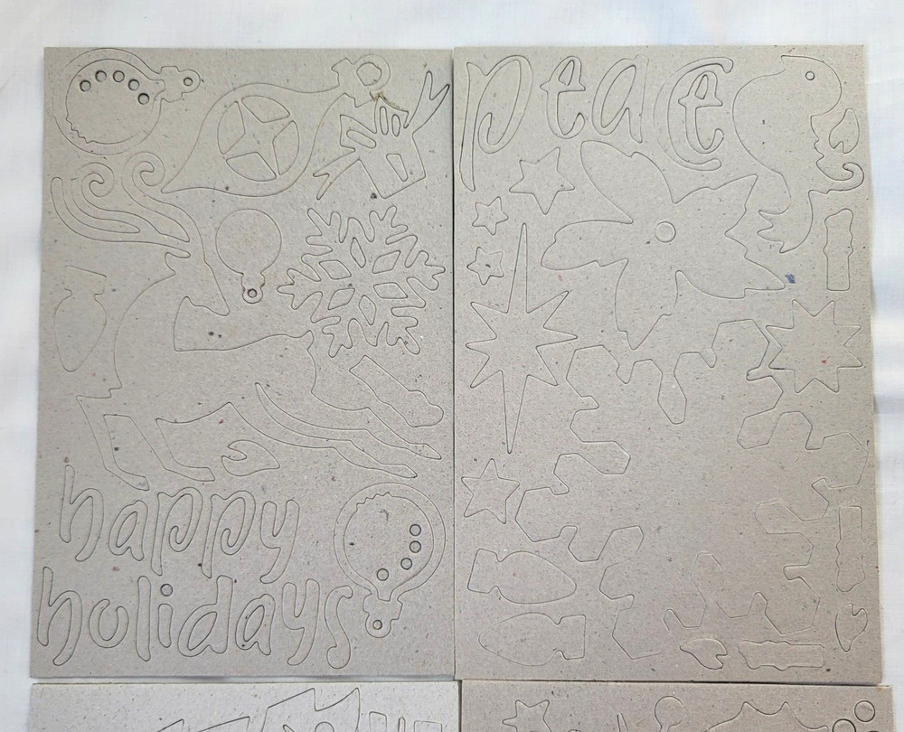 2 Pack Basic Grey Holiday Chipboard Adhesive Embellishments Christmas Stickers