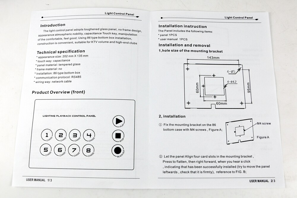 DMX 512 Recorder/Light Control Panel Program Store Running Console For KTV/CLUB