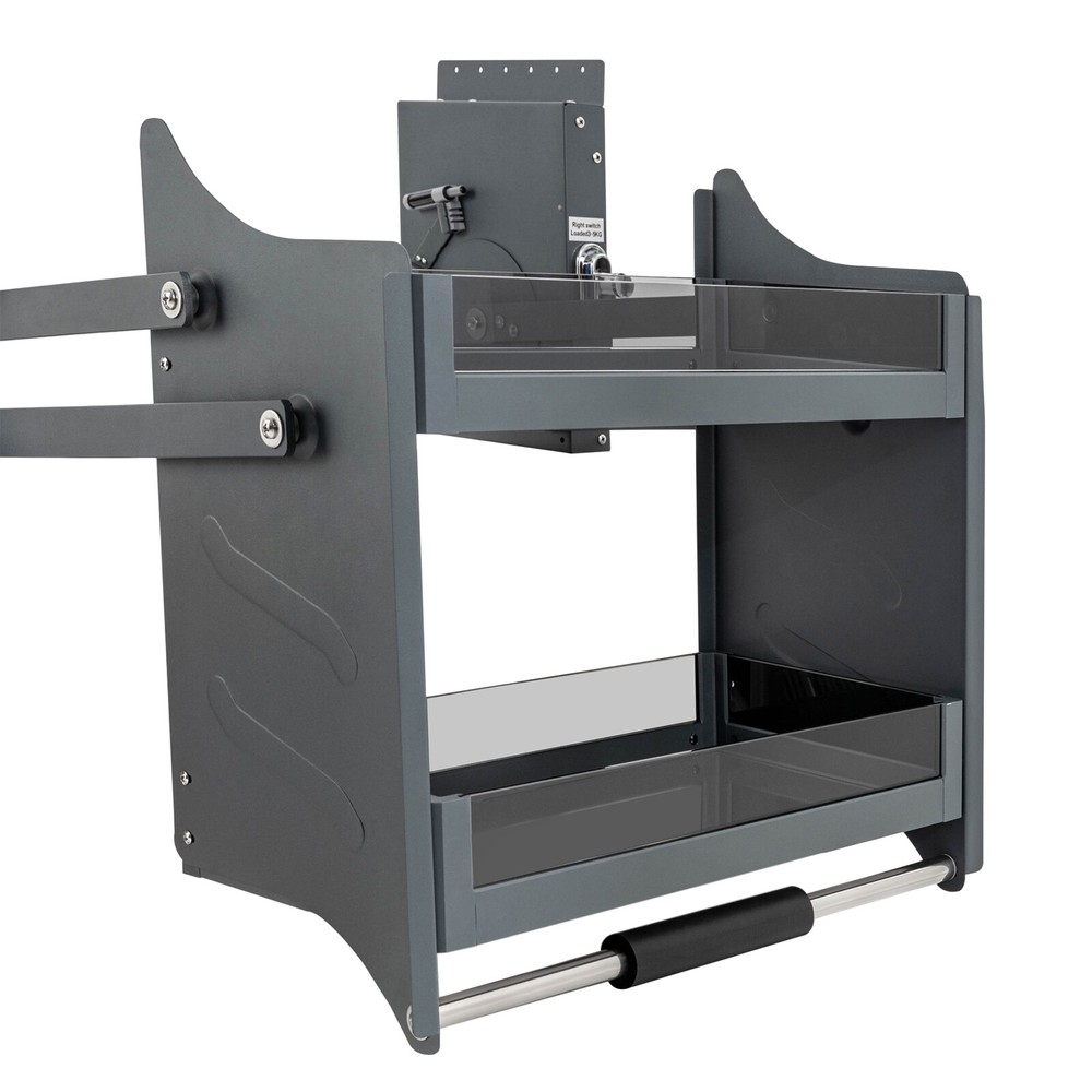 2-tier Pull-Out Cabinet Shelf Drop Down Shelf Pull-Down Lift for Kitchen Cabinet