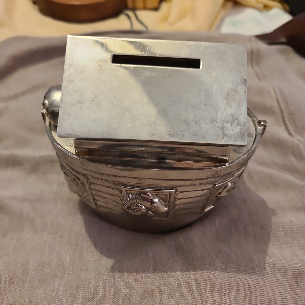 Noah’s ark silver plate bank- things remembered