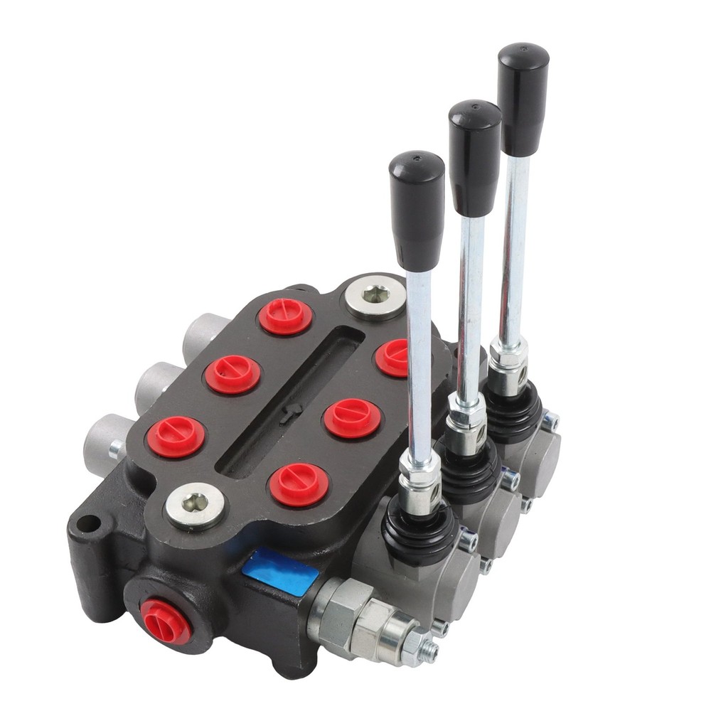 3 Spool 25 GPM Hydraulic Directional Control Valve Tractor Loader Double Acting