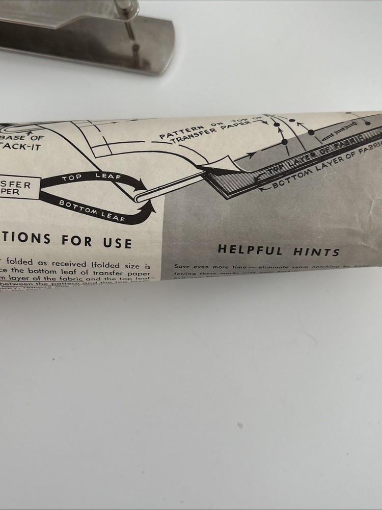 Vintage Tack-It Sew Transfer Pattern Marker Tool