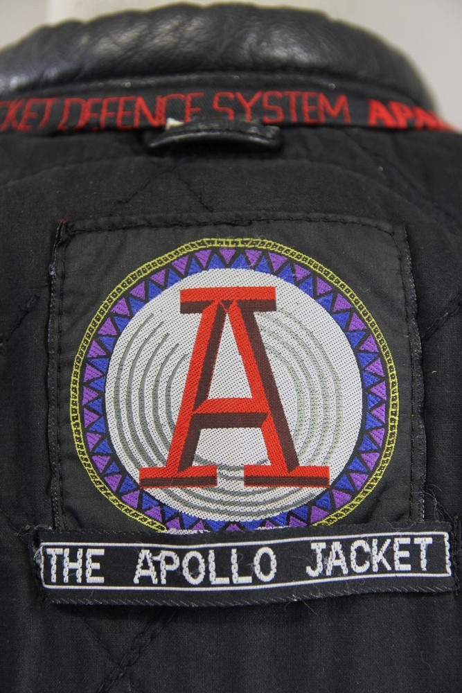 APACHE LEATHERS APOLLO CLASSIC COTTON LINED BLACK BIKER JACKET: SIZE 14
