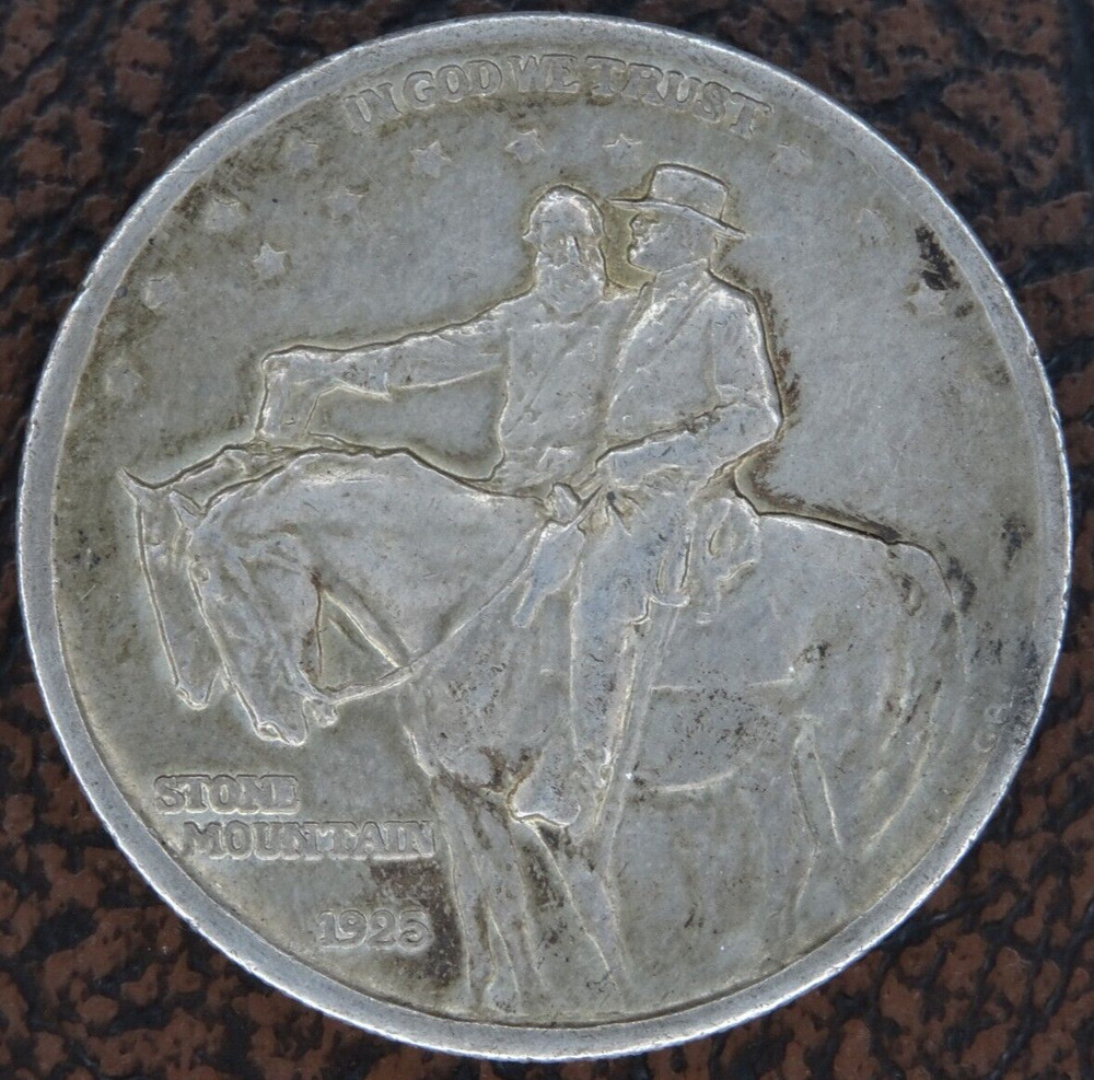 1925 Stone Mountain Half Dollar Commemorative US Mint 50C Coin 90% Silver