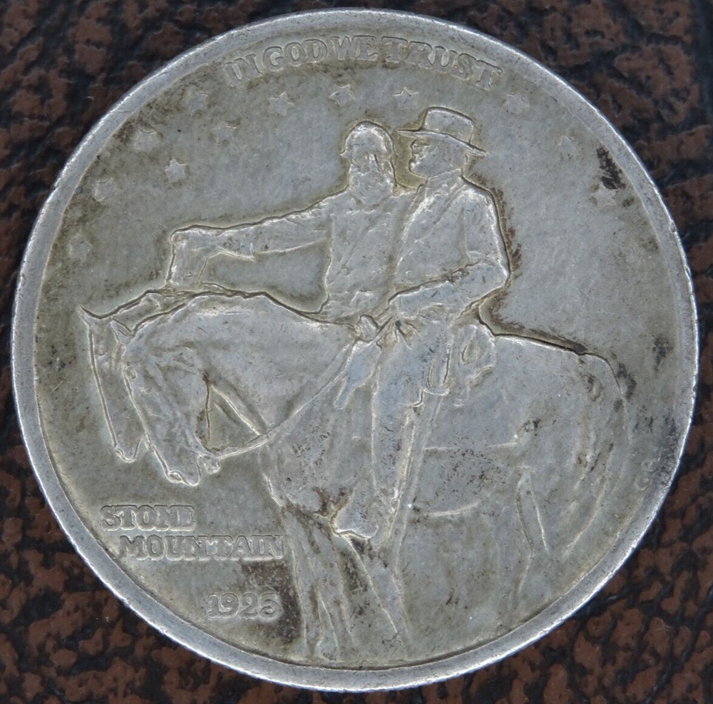 1925 Stone Mountain Half Dollar Commemorative US Mint 50C Coin 90% Silver