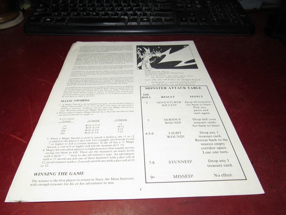 TSR: Dungon!: Basic Game Rulebook