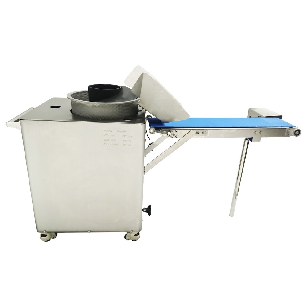 110V Vertical Type Electric Dough Rolling Machine 1-10.5oz with Conveyor Belt