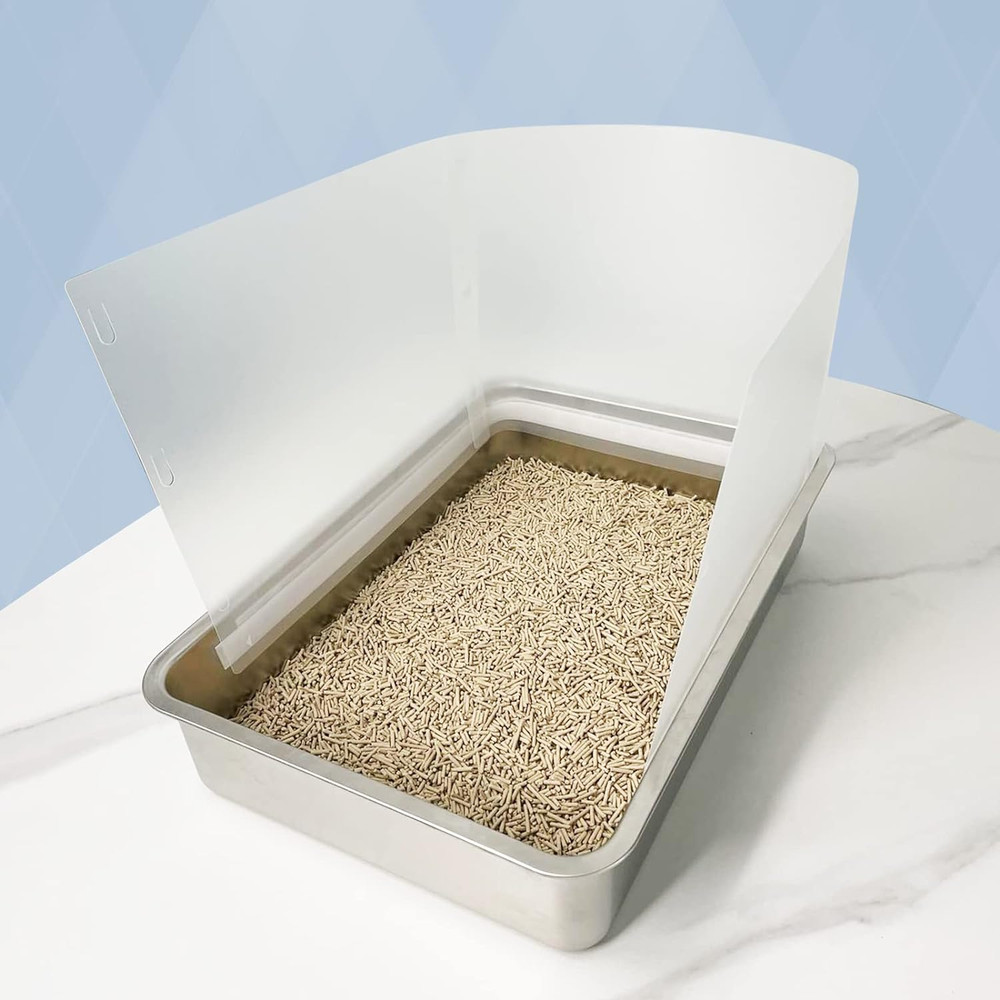 3 Pcs Connectable Cat Litter Box Pee Shields High Side Easy Cleaning Anti