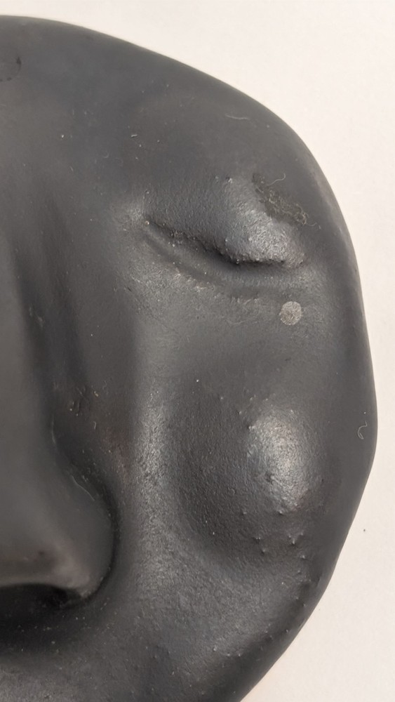 Black Artisan Made Clay Face Mask-3"