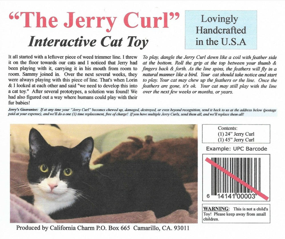 PRE-RELEASE:  Introducing... The "Jerry Curl" Brand Interactive Cat Toy