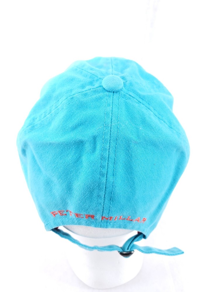 Peter Millar Hat Cap Strap back Golf Adjustable Embroidered Logo Turquoise